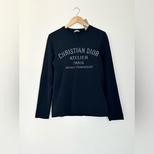 BRAND NEW DIOR ADDRESS LONG SLEEVE T-SHIRT WITH LOGO